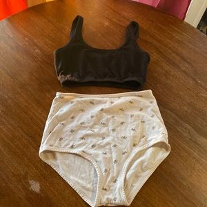 Used ARQ Retired Calico Yellow (small flowers), Cadmium High waisted underwear